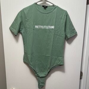 PrettyLittleThing Plus Green Bodysuit Size 14 NWT